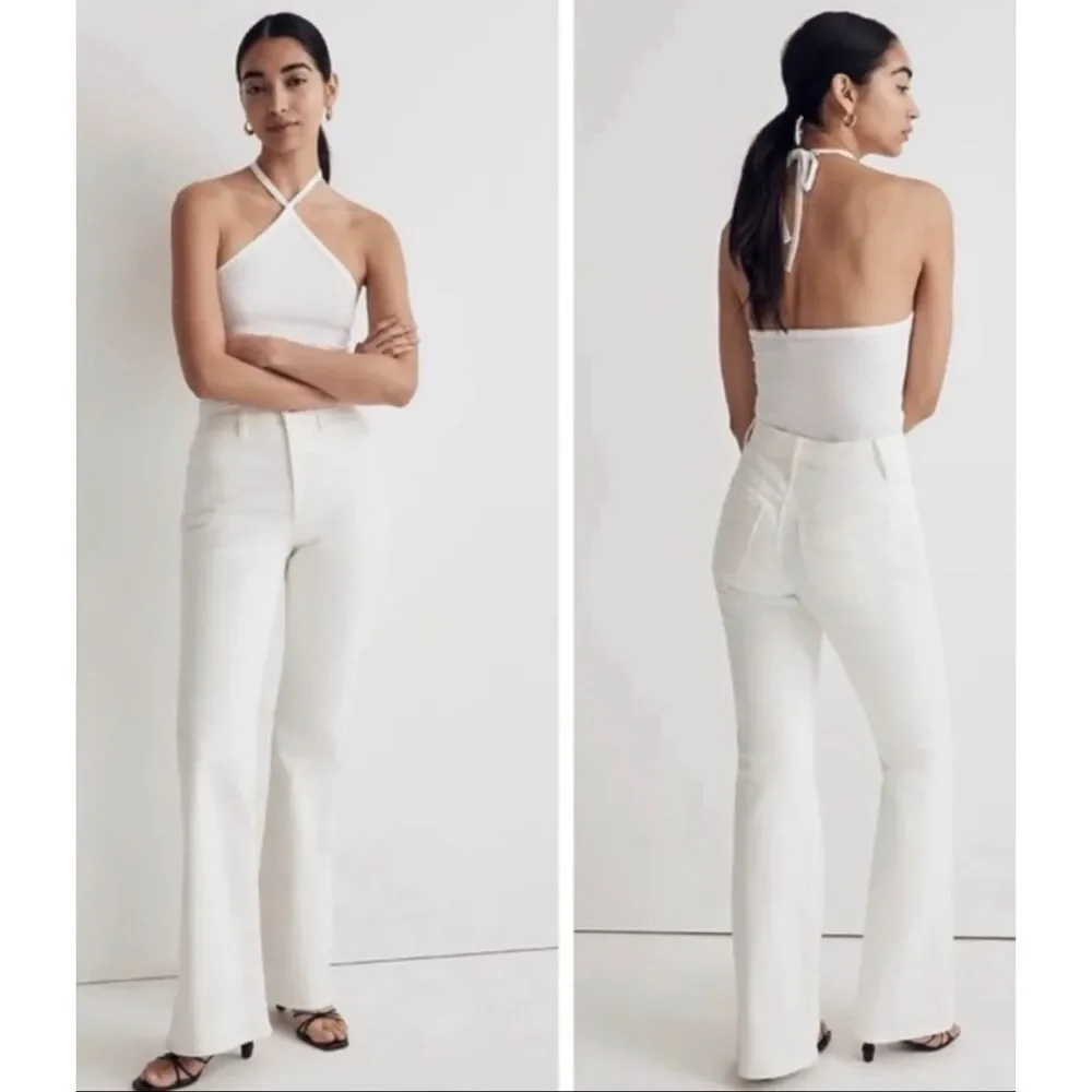 Madewell The Perfect Vintage Flare Jean in Tile White NWT size 26
